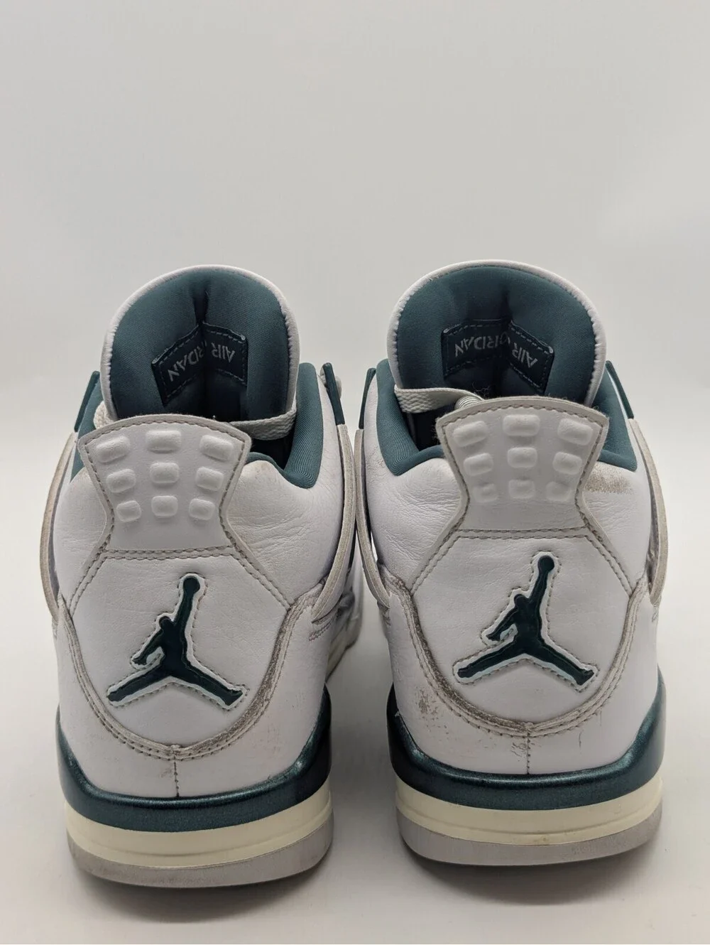 Jordan 4 Retro Oxidized Green White Leather Mens Size 8 / Womens 9.5 FQ8138-103